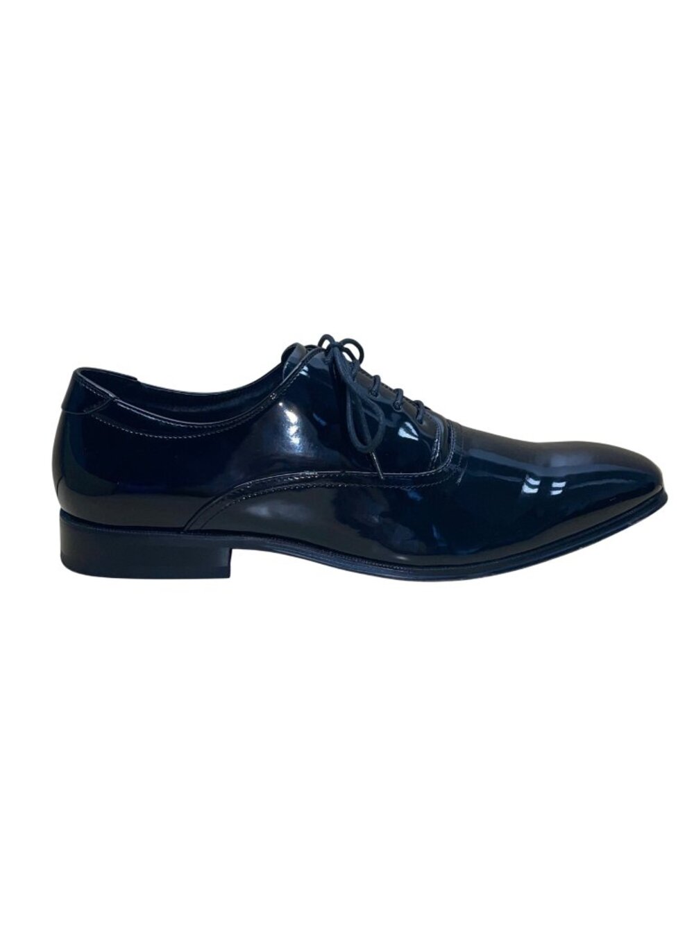 Joseph Abboud Men’s Black Patent Leather Soiree Lace-Up Dress Shoes Size 11.5D
